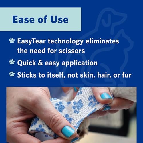 OVIK Health water resistant pet wrap applied to a dog's leg for joint support.