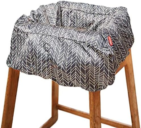 Skip Hop high chair cover close up of the ultra soft quilted fabric
