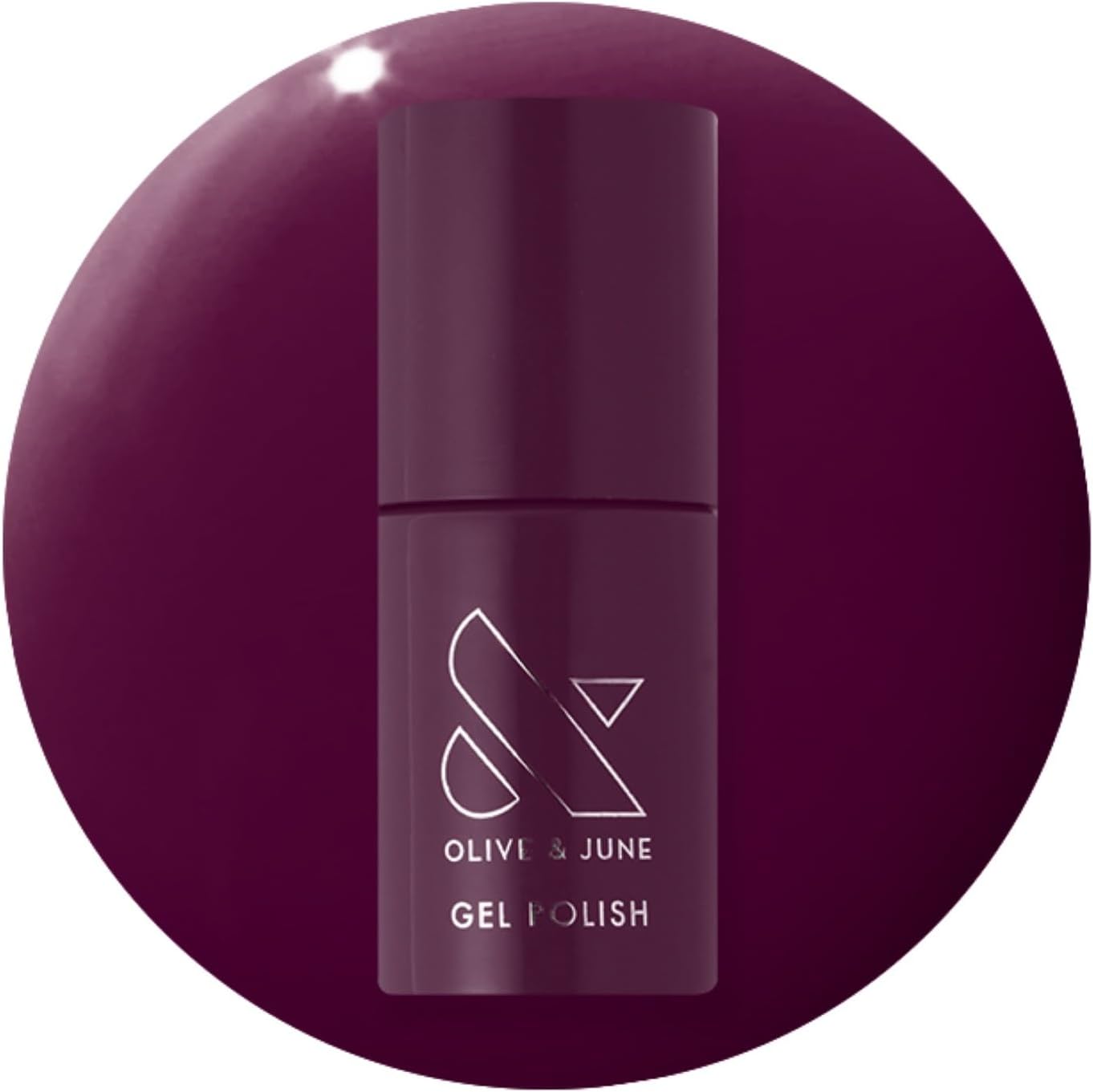 Olive and June HEMA-free gel nail polish in Plaza mulberry purple