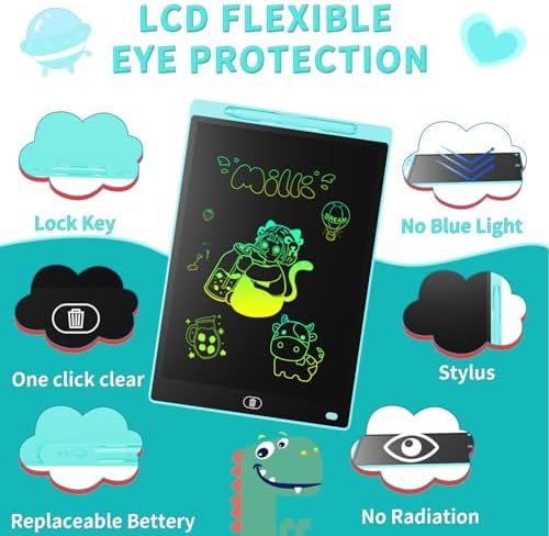 Genialba pink and blue LCD doodle board set for kids