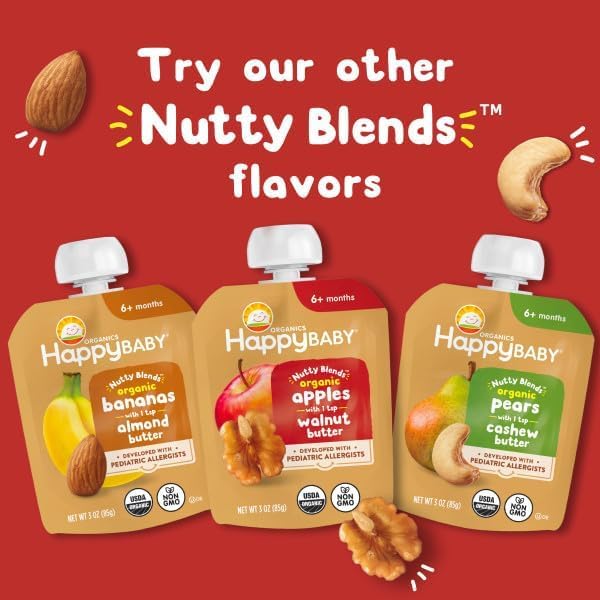Happy Baby Organics baby food pouch for infants 6 months plus