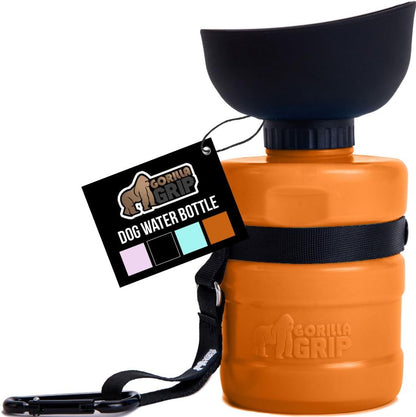 GORILLA GRIP Dog Water Bottle, Portable Water Bowl Dispenser for Dogs, 12 oz Leak Proof Pet Travel Squeeze Bottles Food Grade Silicone, Pet Stocking to Go Puppy Essentials, Black - Image 11