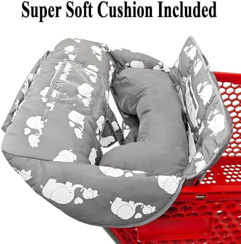 Love and go portable infant high chair cushion showing the built in safety straps