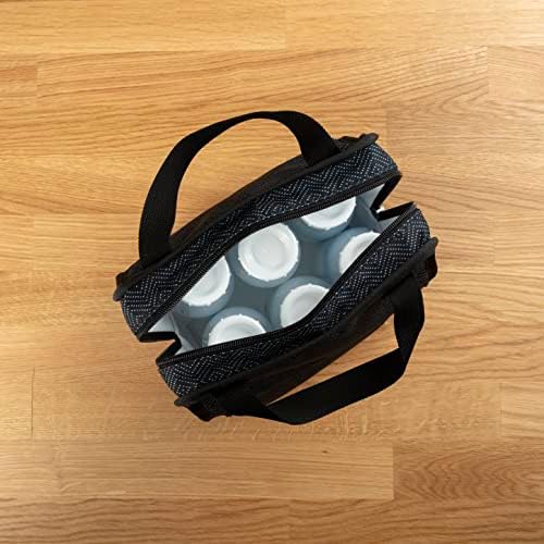 Dr. Brown's insulated cooler bag interior with ice pack