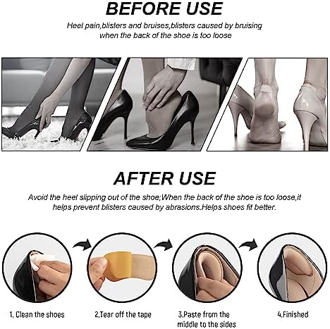 Makryn heel liners installed in the back of a leather shoe.