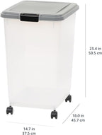 Amazon Basics Airtight Pet Food Storage Container with Scoop, BPA Free, Removable Wheels, 69 QT, Gray - Image 12