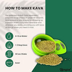 Authentic USA imported Kavafied relaxation powder package showing traditional preparation directions.