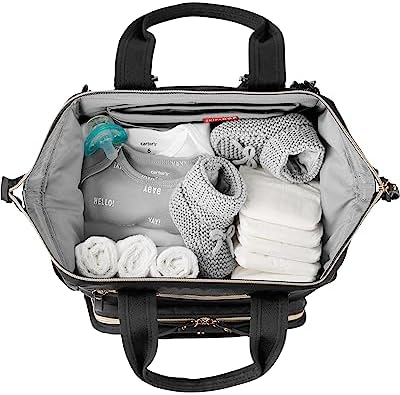 Skip Hop water resistant baby travel bag with cushioned changing pad unfolded