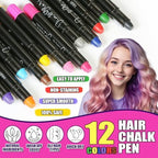 Back label of Jim&Gloria washable hair dye kit detailing non toxic and paraben free features.