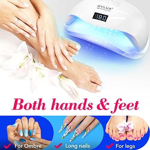 Ovlux nail dryer side profile with power adapter included