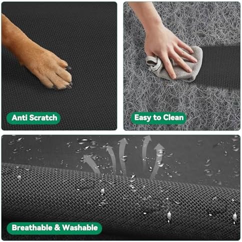 Elevated Dog Bed Raised Outdoor Dog Cot for Large Dogs, Installation Requires No Tools, Frame with Washable Cooling Breathable Mesh Anti-Slip Feet, Indoor Pet Bed, Black, 43.3 Inches - Image 5