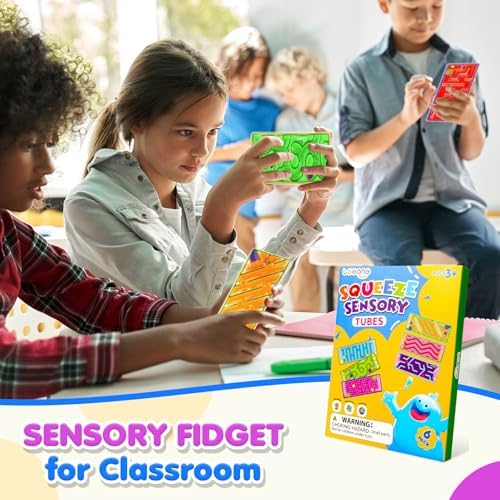 Children using Lesong sensory tubes in a classroom setting
