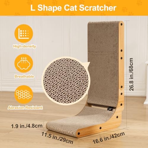 Poils Bebe eco-friendly corrugated cardboard scratcher for indoor cats