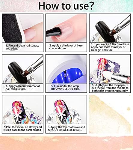 Complete packaging contents of the Gzmayuen DIY nail art decoration set.