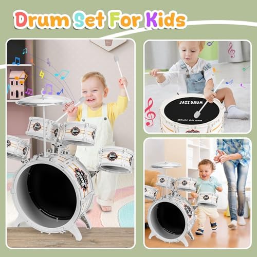 OoneWiser toddler percussion instrument setup including a comfortable matching stool.