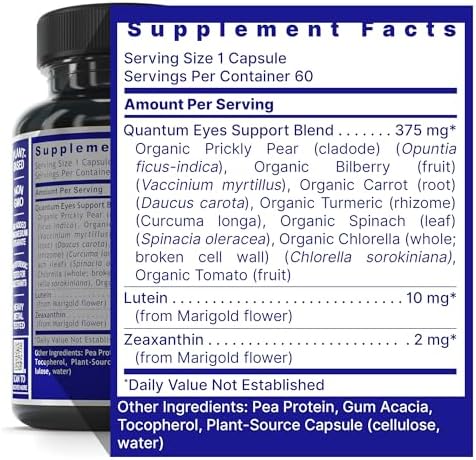 Quantum Nutrition Labs Eye Support bottle with clear label