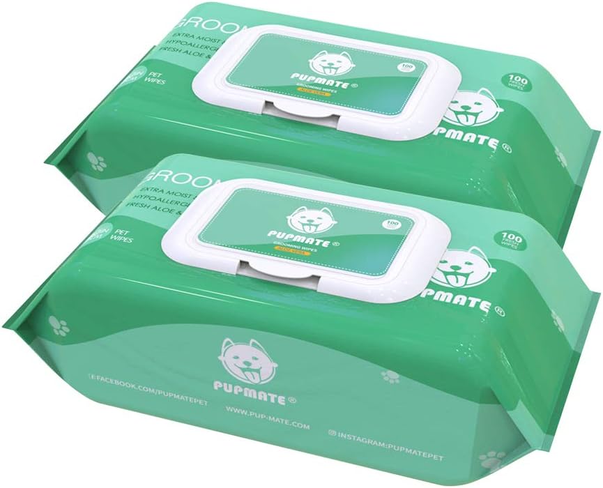 Pet Wipes for Dogs & Cats, Extra Moist & Thick Grooming Puppy Wipes with 100 Fresh Counts, Aloe Vera/Nature - Image 10