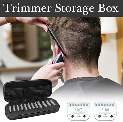 Linkidea professional barber case side view focusing on the durable rubber carry handle and zipper.
