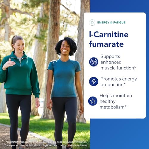 Authentic USA imported L-Carnitine Fumarate vegetarian capsules label details.