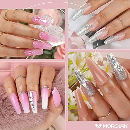 Finished manicure displaying glossy professional nail extensions