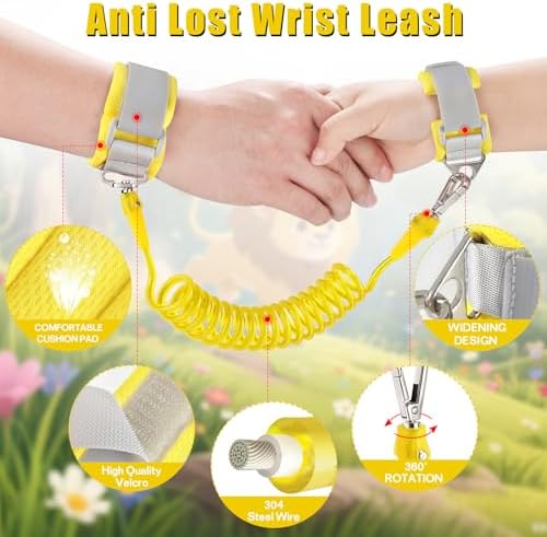 Close up of stainless steel anti-lost wrist link and security clip