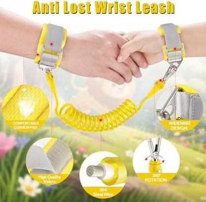 Close up of stainless steel anti-lost wrist link and security clip
