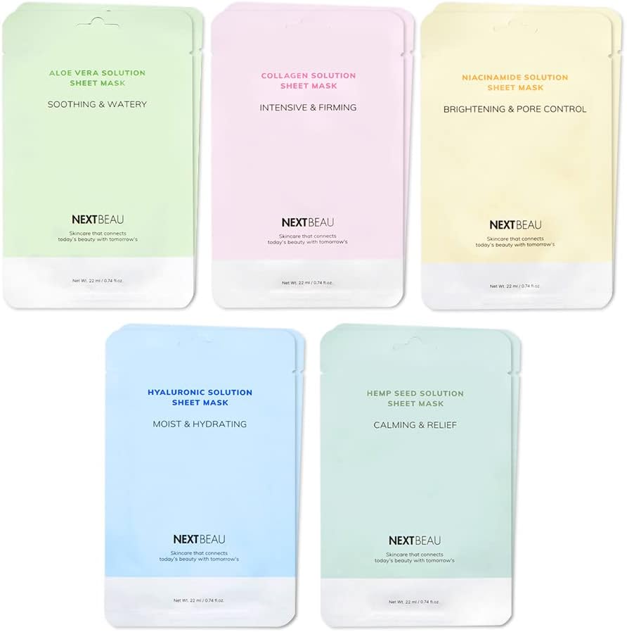 Nextbeau Solution Sheet Mask Variety Pack front view