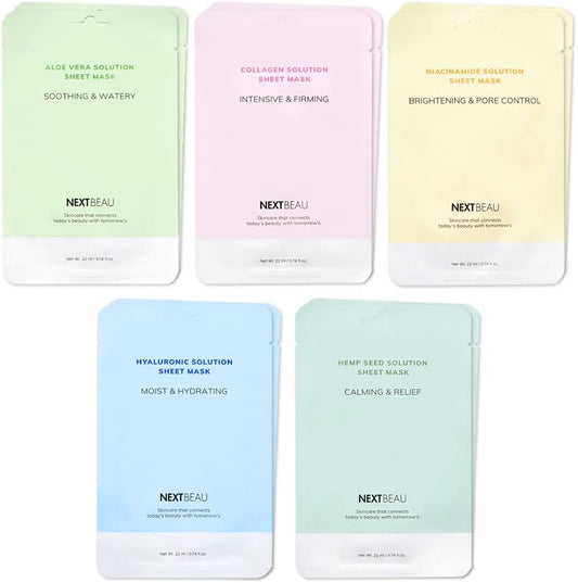 Nextbeau Solution Sheet Mask Variety Pack front view