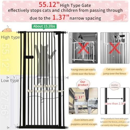 Lumizone no drill safety gate showcasing the rubber pressure pads mounted against a wall