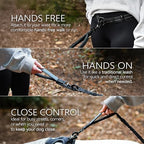 DearWells adjustable running waist belt leash worn by a jogger with a dog.
