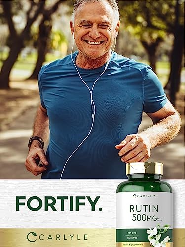 Carlyle Rutin 500mg dietary supplement packaging overview