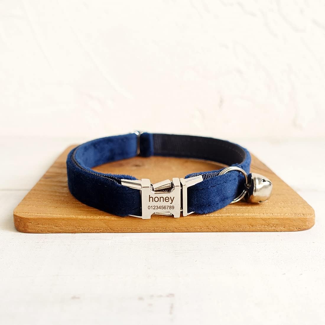 Cat Collar Personalized with Name Phone Number Engraved,Customized with Bell for Small Dogs Puppy Kitten - Image 2