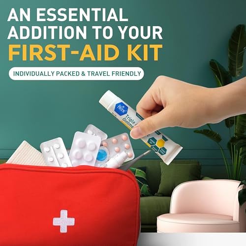 Compact one ounce tube of Med Pride triple antibiotic cream for portable medical kits and emergency skin care