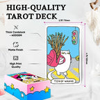 Cat themed illustration on Wyspell tarot cards