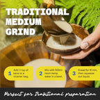 Strained noble kava drink preparation with medium grind powder
