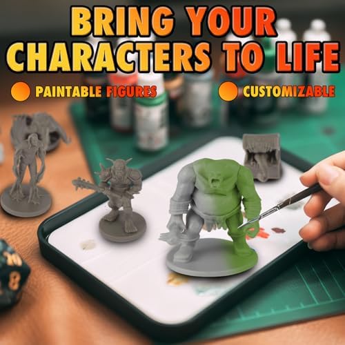 Path Gaming tabletop RPG figures being painted with acrylic hobby paints.