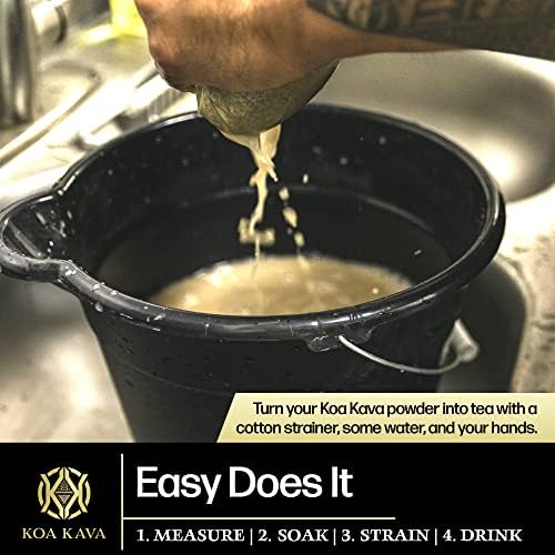 Premium smooth and uplifting Tongan kava preparation instructions on bag