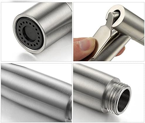 Cloth Diaper Sprayer - Complete Set Premium Stainless Steel Hand Held Diaper Sprayer Kit for Toilet Attachment with T-Adapter and Explosion Free Hose - Image 6