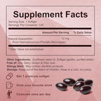 Natural astaxanthin dietary supplement capsule texture display