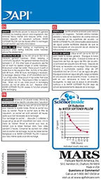 API water softener pouch showing filter placement guide