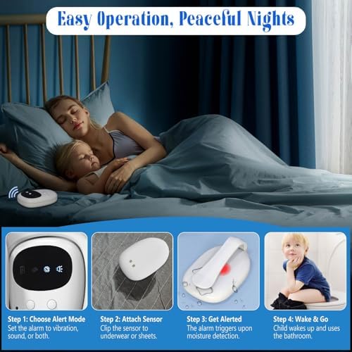 Iemegumi enuresis alarm packaging and contents for nocturnal bedwetting treatment.
