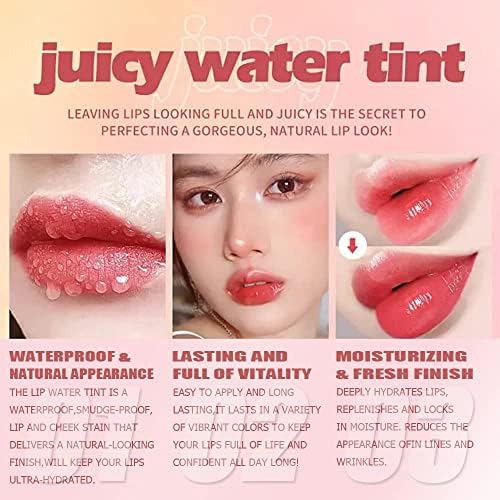 6 Colors Lip Tint Stain Set, Korean Makeup Lip Stain Moisturizing Mini Liquid Lipstick, Multi-use Lip and Cheek Tint, Long lasting Non-Stick Cup Waterproof, Cute Stuff, Lip Color Makeup - Image 6