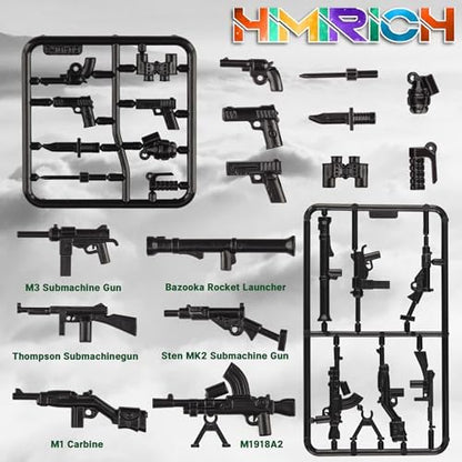 Close-up of World War 2 United States army equipment block gear with helmets and sandbag accessories