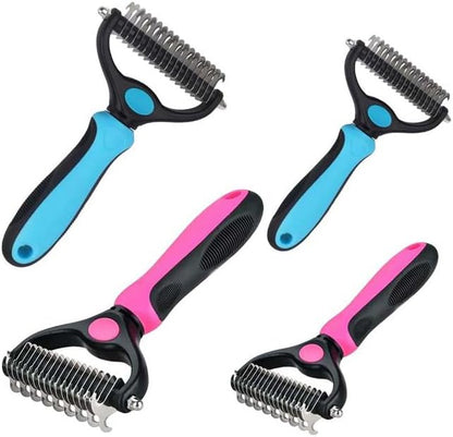 Sakerplus Double-Sided Pet Grooming Rake,Dematting Undercoat Rake for Dogs and Cats, 2-in-1 Dematting Comb, Pet Grooming Rake for Long Hair Pets (Blue, large) - Image 11
