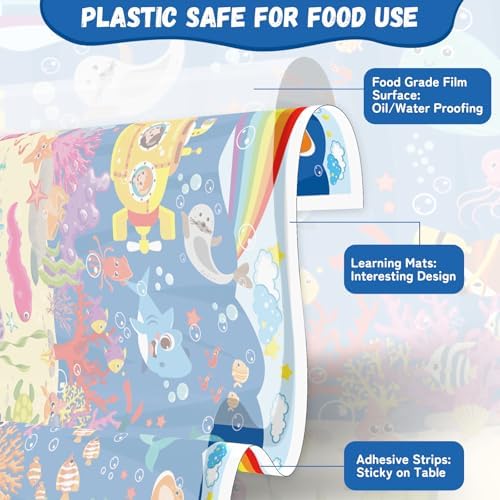 DINSUMRUG food grade non toxic plastic table mats for babies dining out