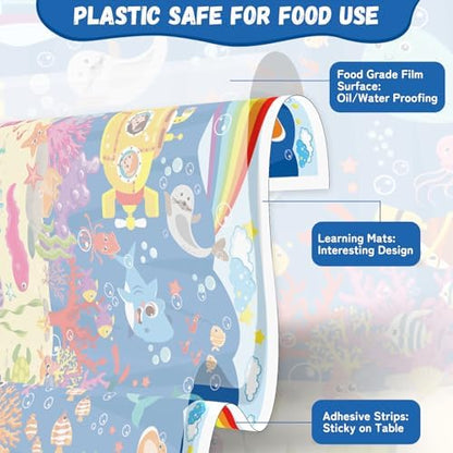 DINSUMRUG food grade non toxic plastic table mats for babies dining out