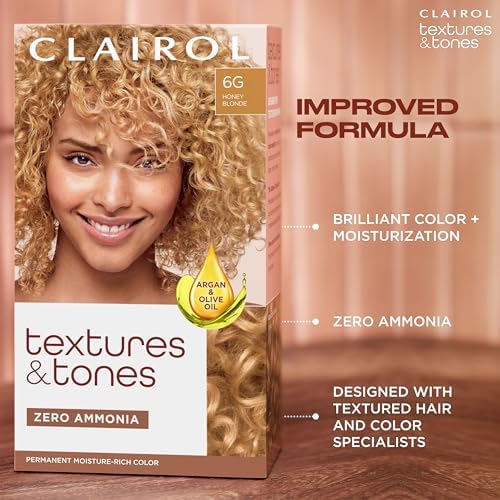 Clairol intensive moisturizing mask and argan oil enriched hair color bottle close up