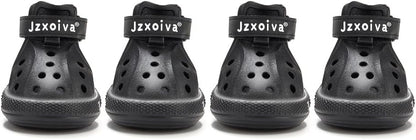 Jzxoiva dog shoes for hot pavement front view black size 8