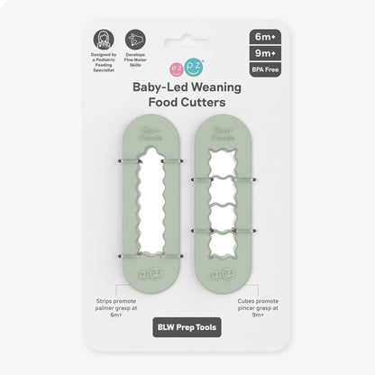 Ezpz Baby-Led Weaning Food Cutters Sage front view