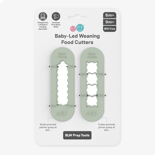 Ezpz Baby-Led Weaning Food Cutters Sage front view